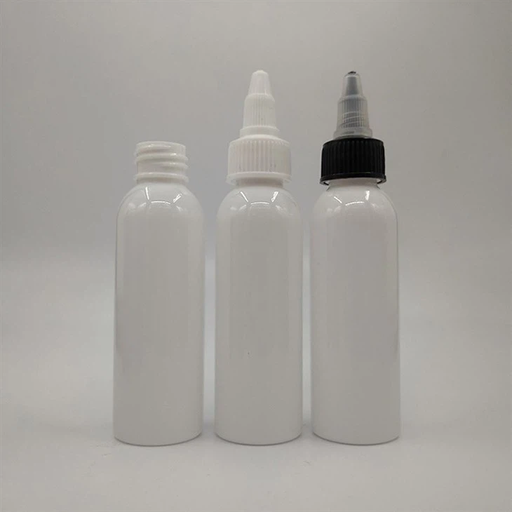 4oz Plastic Boston Squeeze Bottles With Twist Top Cap