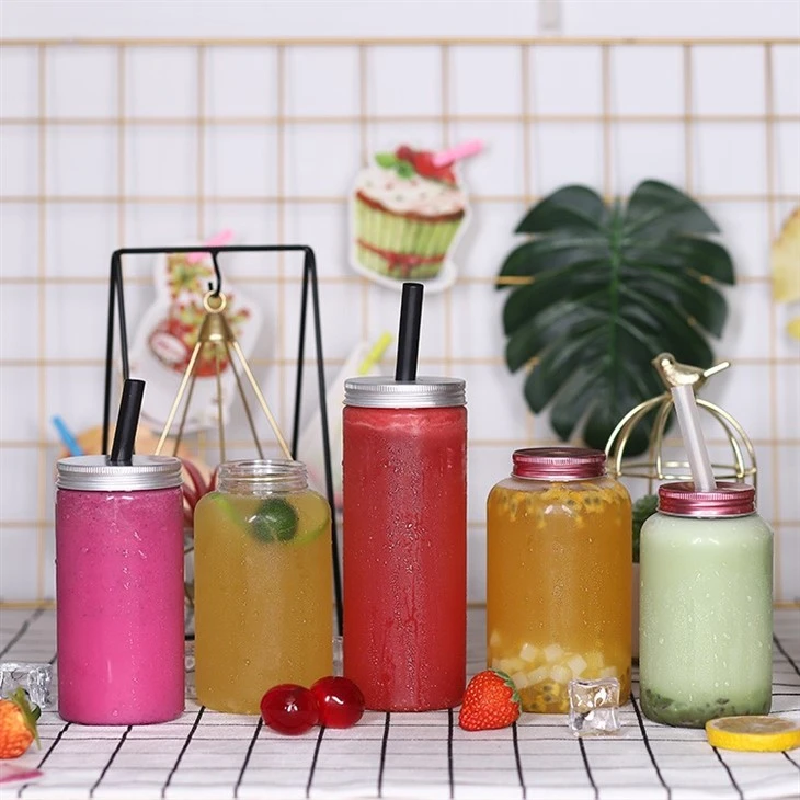 Plastic PET Beverage Bottle With Aluminum Cap
