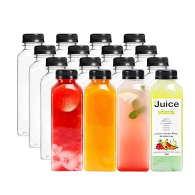250ml 500ml 1000ml Botol Plastik Bening Persegi Untuk Jus