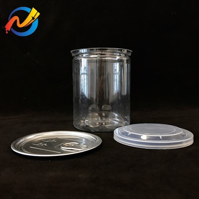 Harga Pabrik BPA Food Grade Kaleng Toples Plastik Pet Dengan Wadah Plastik Tutup Mudah Dibuka
