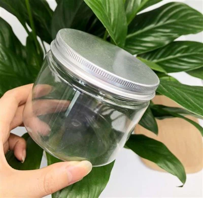 Stoples Plastik NH H Botol Hewan Peliharaan Mulut Lebar Food Grade Dengan Tutup Sekrup Tekan