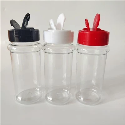 Botol Pengocok Bumbu Plastik Transparan dengan Tutup Flip Top & Dispenser 5 Lubang, Wadah Bumbu Kosong Lapisan Segel Dapat Dilepas untuk Merica, Garam, Bumbu Bubuk, Memasak BBQ