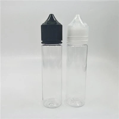 Grosir 60ml Flat Transparan E-liquid Botol Pembotolan