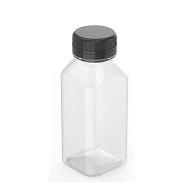 8 12 16 Oz 350 Ml Minuman Sekali Pakai Bpa Gratis Jus Bening Plastik Kosong Pet Square Juicer Wadah Botol Minuman Untuk Teh
